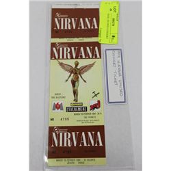 1994 NIRVANA UNUSED CONCERT TICKET