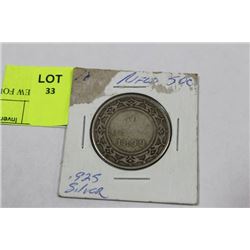 1899 NEWFOUNDLAND .925 50 CENTS COIN