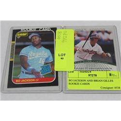 BO JACKSON AND BRIAN GILLES ROOKIE CARDS