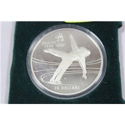 1988 TWENTY DOLLAR OLYMPIC 1oz SILVER CAMEO COIN
