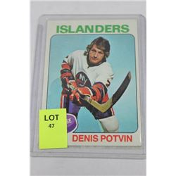 1975 DENIS POTVIN 2ND YEAR CARD