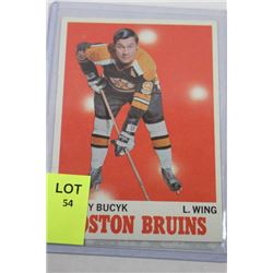 1970 JOHNNY BUCYK HOCKEY CARD