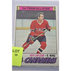 1977 GUY LAFLEUR HOCKEY CARD