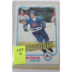 1981 PETER STASTNY ROOKIE CARD