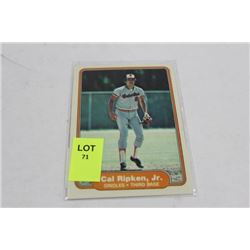 1981 FLEER CAL RIPKEN ROOKIE CARD