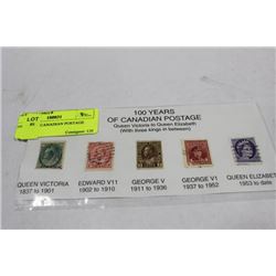 100 YRS OF CANADIAN POSTAGE