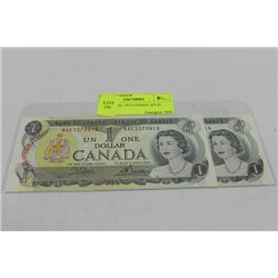 GEM UNC 1973 CONSEC S/N $1 NOTES X2