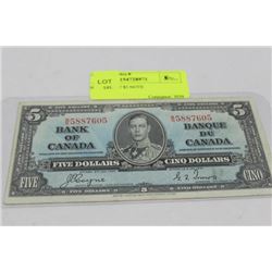 SCARCE 1937 $5 NOTE