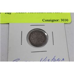 1880 'H' QUEEN VICTORIA SILVER 5 CENT