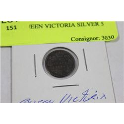 1890 'H' QUEEN VICTORIA SILVER 5 CENT