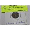 Image 1 : 1888 LOW MINTAGE QU VICTORIA SILVER 5 CENT