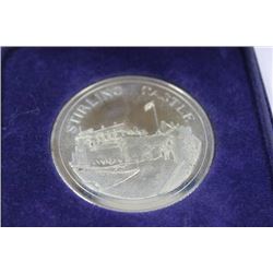 1981 STIRLING CASTLE SOLID NICKEL SILVER COIN