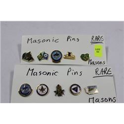 5 RARE MASONIC PINS X2