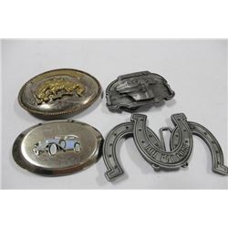 BOX OF ASSORTED BELT BUCKLES