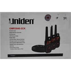 UNIDEN WALKIE TALKIES 3 PACK