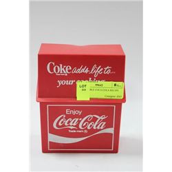 COLLECTIBLE COCA COLA RECIPE BOX