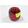Image 1 : ROSE SHAPED JEWELLERY BOX W/ CONTENTS
