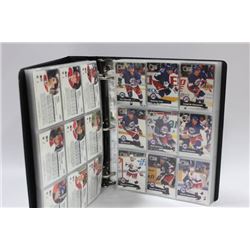 BINDER OF PRO SET HOCKEY CARDS 1991