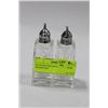 Image 1 : GLASS SILVER TOP SALT & PEPPER SHAKER SET