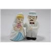 Image 1 : PORCELAIN BRIDE AND GROOM SALT & PEPPER SHAKER SET