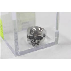 STAINLESS STEEL BKER SKULL RING SIZE:10