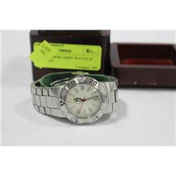 GENUINE SWISS ARMY WATCH, IN WOOD BOX