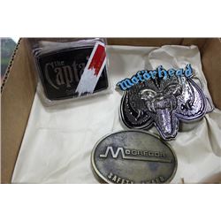 BOX OF 3 BELT BUCKLES