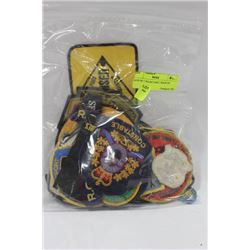 BAG OF COLLECTIBLE BADGES