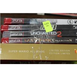 SUPER MARIO WII GAMES W/ PS3 GAMES