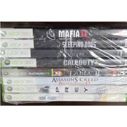 BUNDLES OF (8) XBOX 360 GAMES