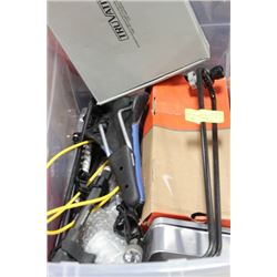 CLEAR TUB OF HIGH PERFORMANCE BIKE PARTS