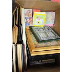 LARGE BOX OF PHOTO ALBUMS & FRAMES