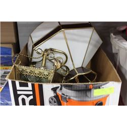 BOX OF HANGING LAMPS