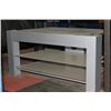 Image 1 : ****GREY TV STAND W GLASS SHELVES****!!!!!