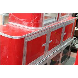 RED 3 DOOR TRAILER CABINET