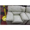 Image 2 : LEATHERETTE SOFA, LOVESEAT & CHAIR, CREAM