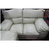 Image 4 : LEATHERETTE SOFA, LOVESEAT & CHAIR, CREAM