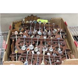 ESTATE SPOON COLLECTION W 4 WALL PLAQUES