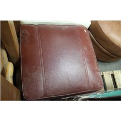 LEATHER OTTOMAN ON CHOICE: BROWN