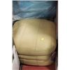 Image 1 : BEIGE LEATHER OTTOMAN
