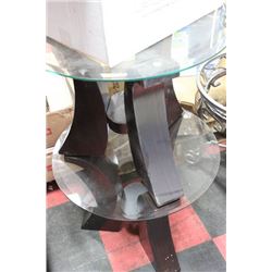 NEW GLASSTOP END TABLE X2