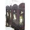 Image 1 : FOLDING WOOD ROOM DIVIDER, FLORAL ART