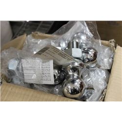 BOX OF TRAILER HITCH BALLS