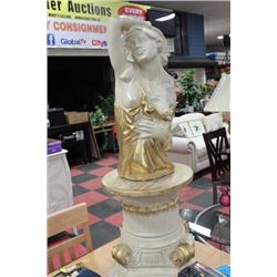 ESTATE LADY STATUE W/ MATCHING STAND