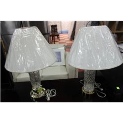 PAIR OF ESTATE CRYSTAL LAMPS