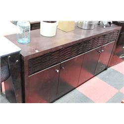 WOOD TONE 4 DOOR 4 DRAWER SIDEBOARD
