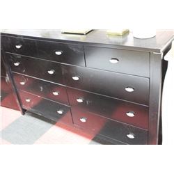 BLACK 9 DRAWER DRESSER