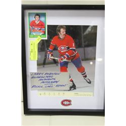 AUTHENTIC AUTOGRAPH FRAMED HOCKEY PICTURE