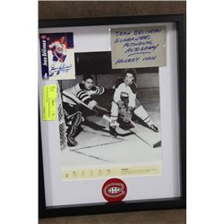 AUTHENTIC AUTOGRAPH FRAMED HOCKEY PICTURE