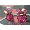 Image 1 : PAIR OF PINK GLASS VASES